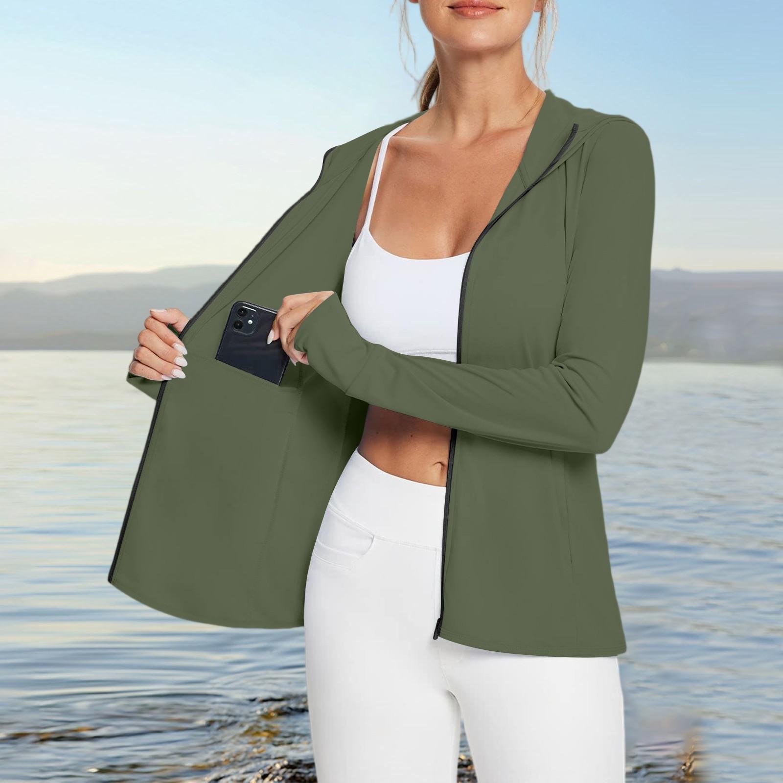 

Женская рубашка от солнца Ice Silk Hoodie с длинным рукавом Outdoor Hiking Summer Coat XL