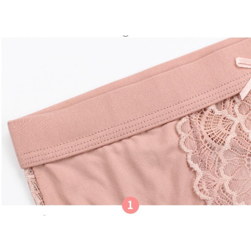 Mid Waist Sexy Lace Triangle Pantie Transparent Seamless Elastic Wide Waist Underwear Women's Triangle Panties