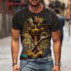Egyptian Pharaoh 3D Printed T-shirt with Personalized Ancient Horus God Pattern Fashion Men's Street T-shirt