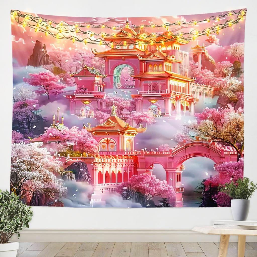 Snake Tapestry Purple Flower Leaves Wall Hanging for Kids Boy Girl Room Decor, Exotic Exotic Boho Moon Wall Blanket Tapestries