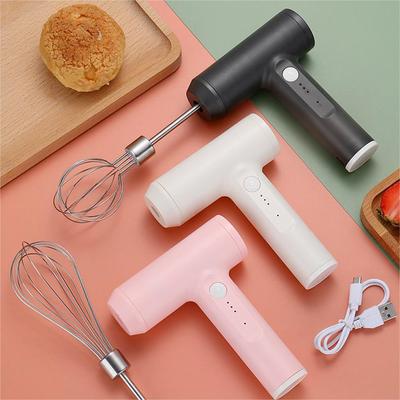 Wireless Electric Food Mixer Portable 3 Speeds Egg Beater Baking Dough Cake Cream Mixer Portable Handheld Blender