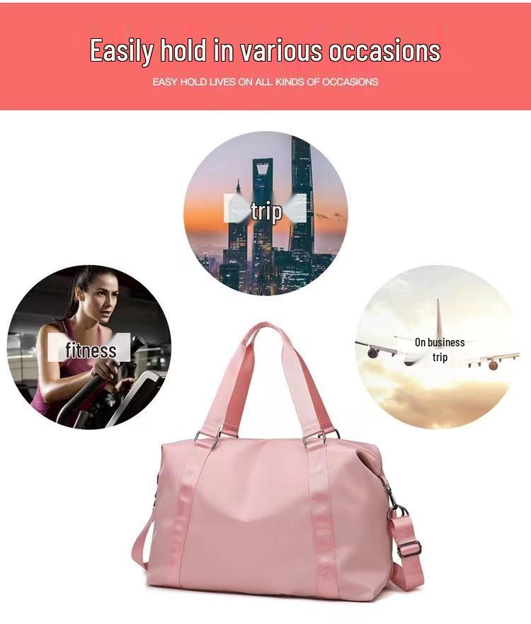 Women's Large Capacity Fitness & Yoga Travel Bag with Wet/Dry Separation