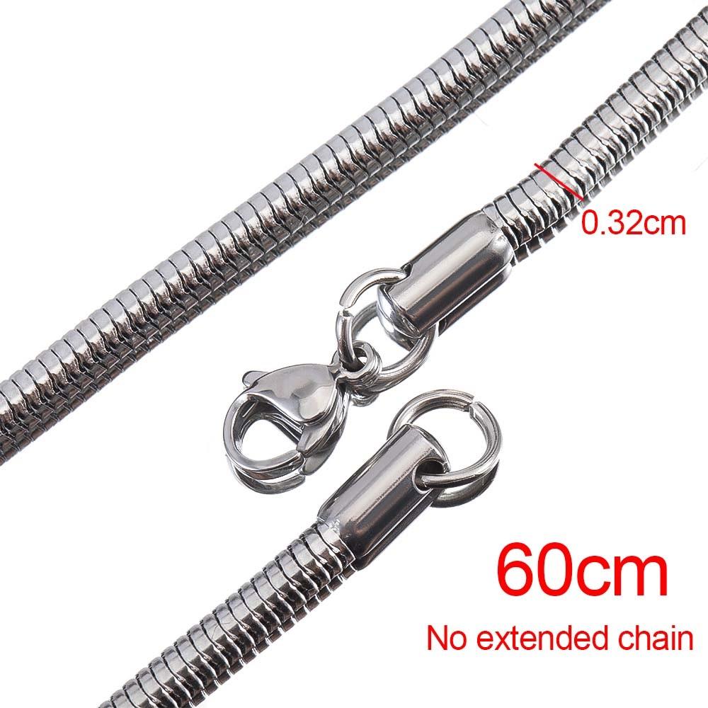 5pcs Stainless Steel Flat Snake Chain with Clasp Extended Chains 3-6mm DIY Men Necklace Jewelry Making Findings Accessor No Fade