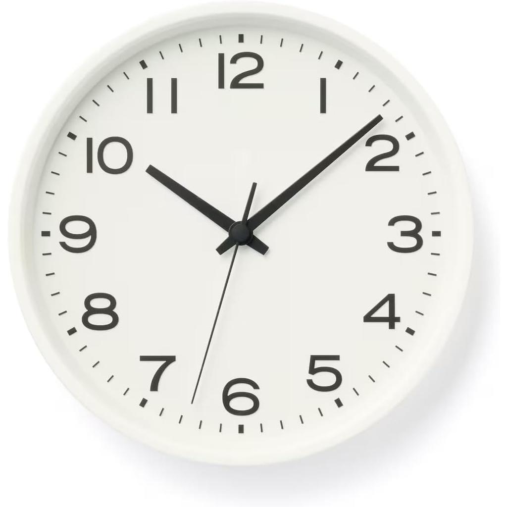 MUJI Analog Clock Large White MJ-ACLW2 - Minimalist Wall Clock, Japan