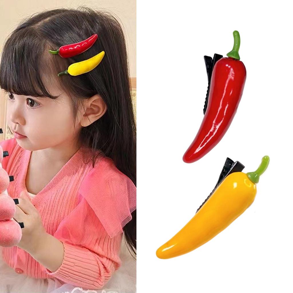 Lifelike Fruit And Vegetable Hair Clips Resin Hairpin Hairpieces Practical Fashion Accessories For Women And Children