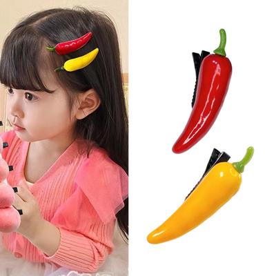 Lifelike Fruit And Vegetable Hair Clips Resin Hairpin Hairpieces Practical Fashion Accessories For Women And Children