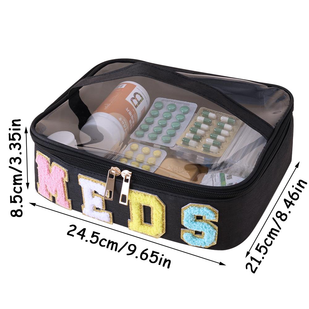 Portable Medicine Storage Bag Travel First Aid Kit Drug Storage Oxford Cloth Home Practical Medicine Box Makeup Wash Bag