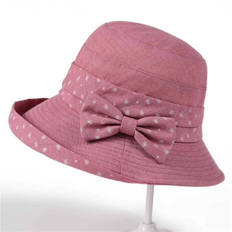 Hat Female Spring And Autumn Mother Bucket Hat Big Brim Thin Cloth Hat Old Man Hat Grandma Pot Hat Old Lady