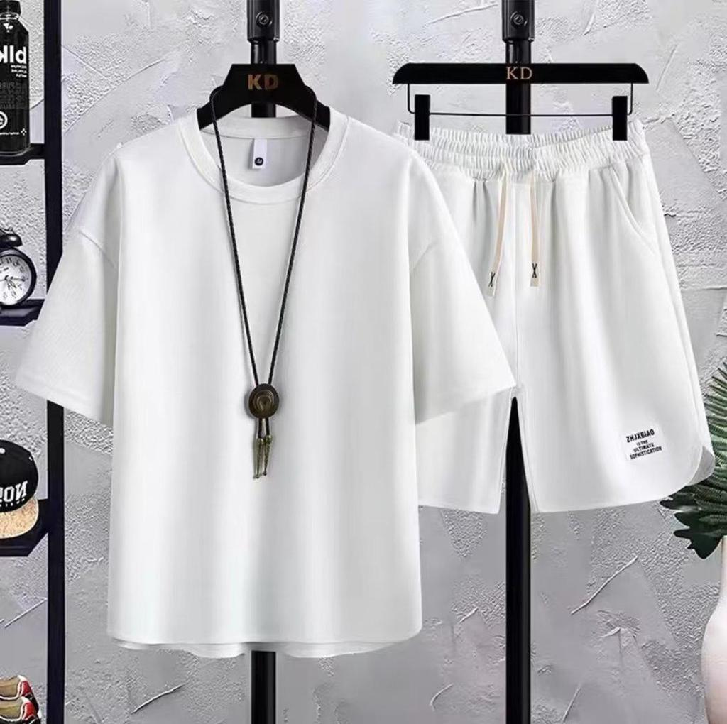 Men's Summer Quick-Dry Waffle Two-Piece Sports Suit