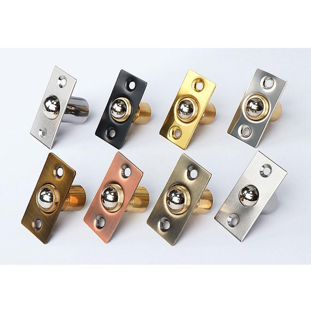 1Set with Screws Closet Door Ball Catch Spring Roller Ball Door Latch Set Durable Door Stopper