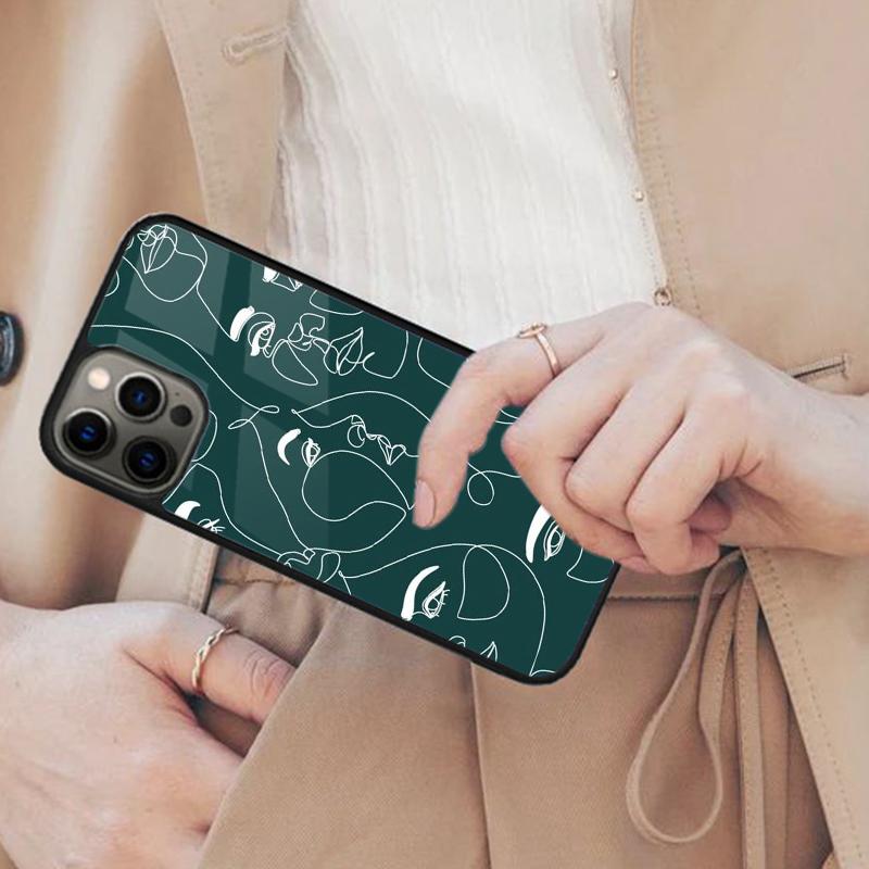 Boho Woman Minimalist Line Art Magnetic Phone Case For APPLE iPhone 17 Air 16 14 13 12 Pro Max 15 Plus Wireless MagSafe Cover