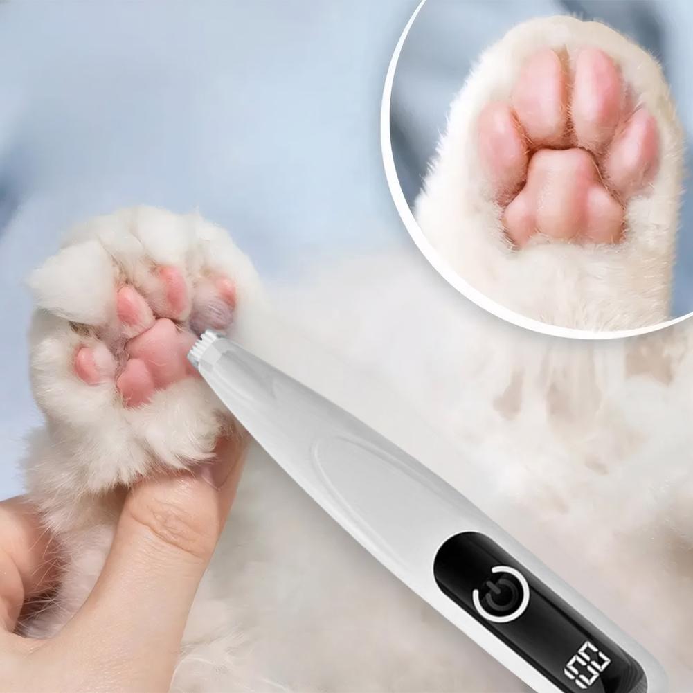 Dog Paw Trimmer with LED Light Pet Shaver Rechargeable Dog Clippers for Dogs Cats Trimming Around Paws Ears Face Rump