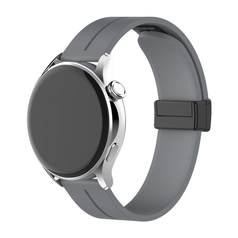Universal Magnetic Silicone Strap for Huawei GT6 Pro, Samsung 8, Garmin, Xiaomi 20-22mm