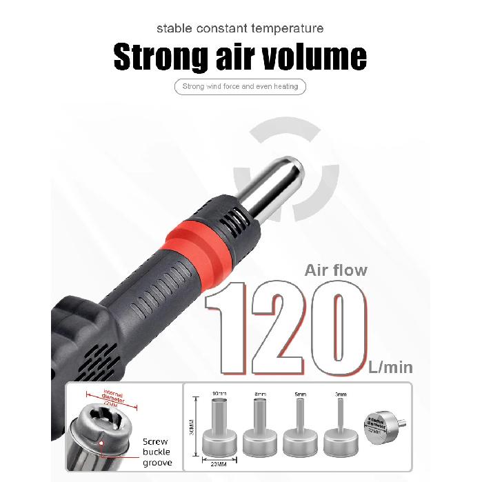 JCD 8208 Heat Gun Micro Soldering Station 750W Soldering Hot Air Gun LCD Digital Hair Dryer For BGA IC Welding Repair Tools