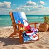 Ultra-Soft Beach Towel with Christmas Santa Claus Theme,Ideal for Pool - Camping, Diving - Perfect Travel Essential, Vibrant Beach Towel.