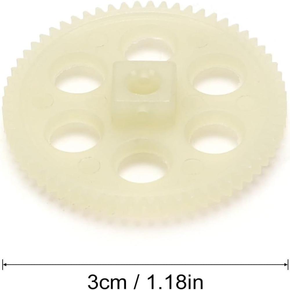2PCS Plastic Remote Control Helicopter Gear White RC Helicopter Gear Assembly