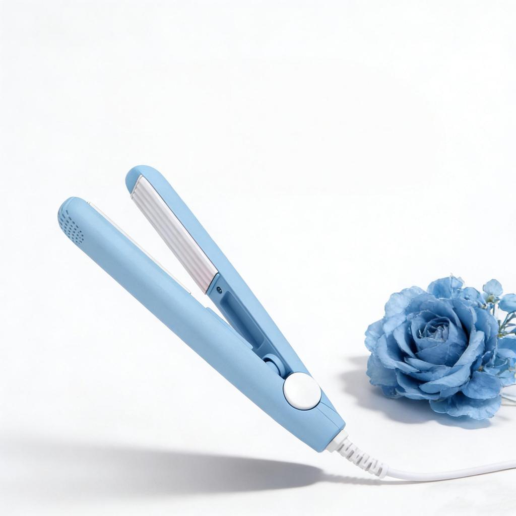 Compact Dual-Use Straightener & Curler for Bangs – Portable Flat Iron & Curling Wand
