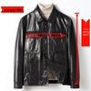 2025 Autumn Genuine Leather Men's Cowhide Waxed Jacket Business Outerwear