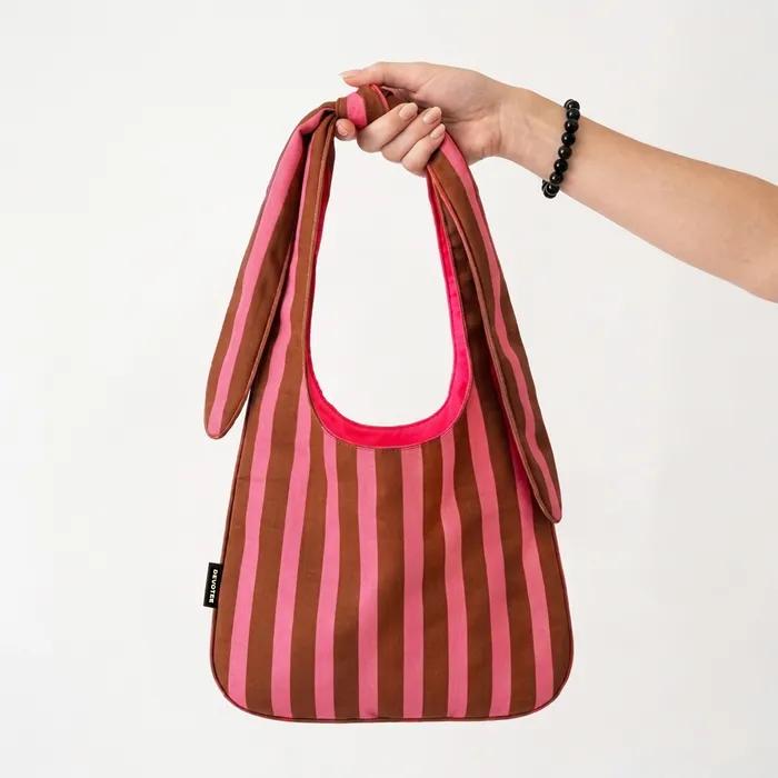 Collaboration Product_TIELO BAG retro camel camel bag shoulder bag eco bag striped bag