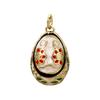 1 Piece Brass Easter Day Series Charms For Jewelry Making 18K Gold Plated Flower Faberge Egg Pendant DIY Findings 28mm x 15.5mm