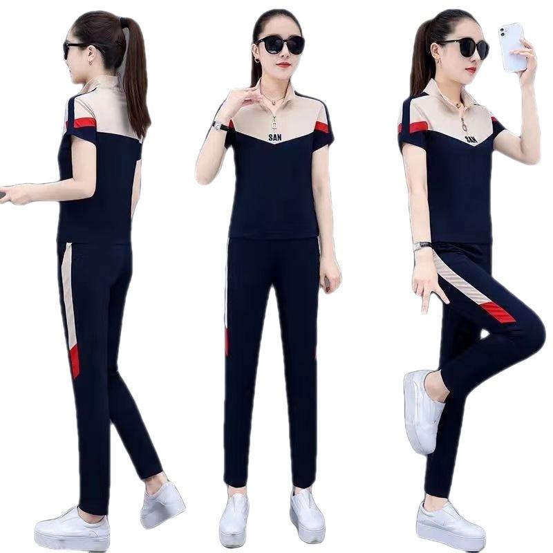 Fashion Casual Sportswear Set for Women - Summer Short-sleeved, Lightweight, Loose-fitting Outfit in Two Pieces