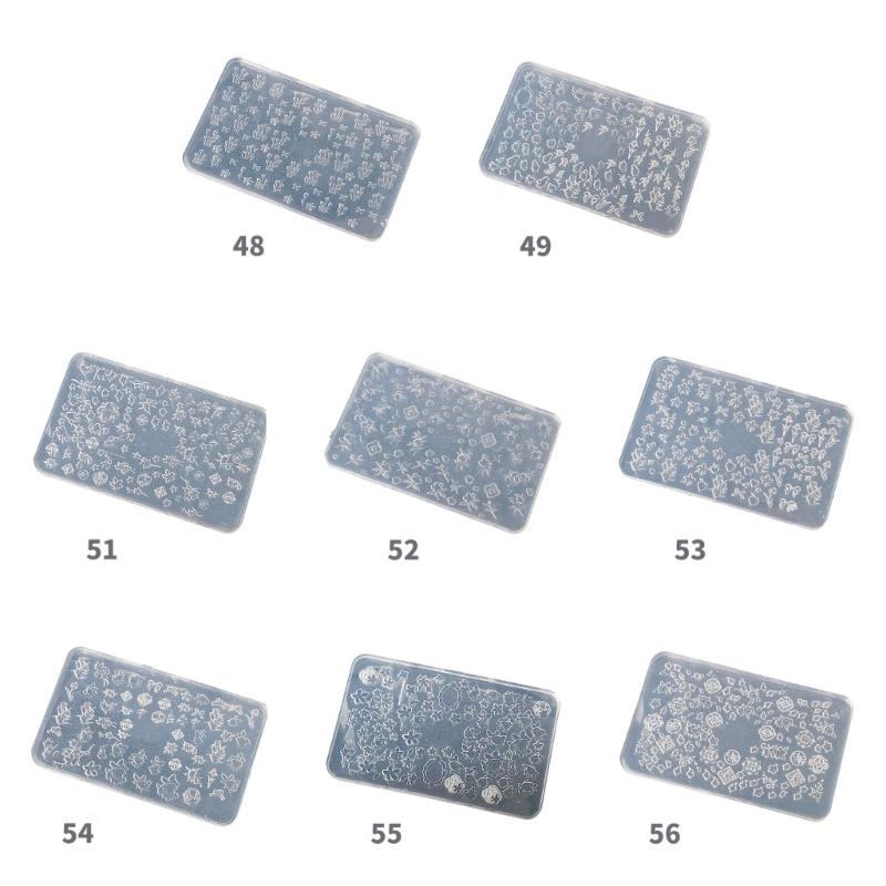 Nails Art Moulds Silicone Template Nails Designing Tool Flower Theme Silicone Handmade Molds for Manicure Creation