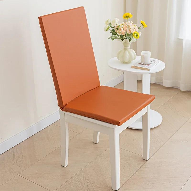 

Водонепроницаемый чехол для стула из искусственной кожи, толстая губчатая подушка, интегрированный чехол для спинки сиденья, чехол для сиденья офиса, отеля, столовой