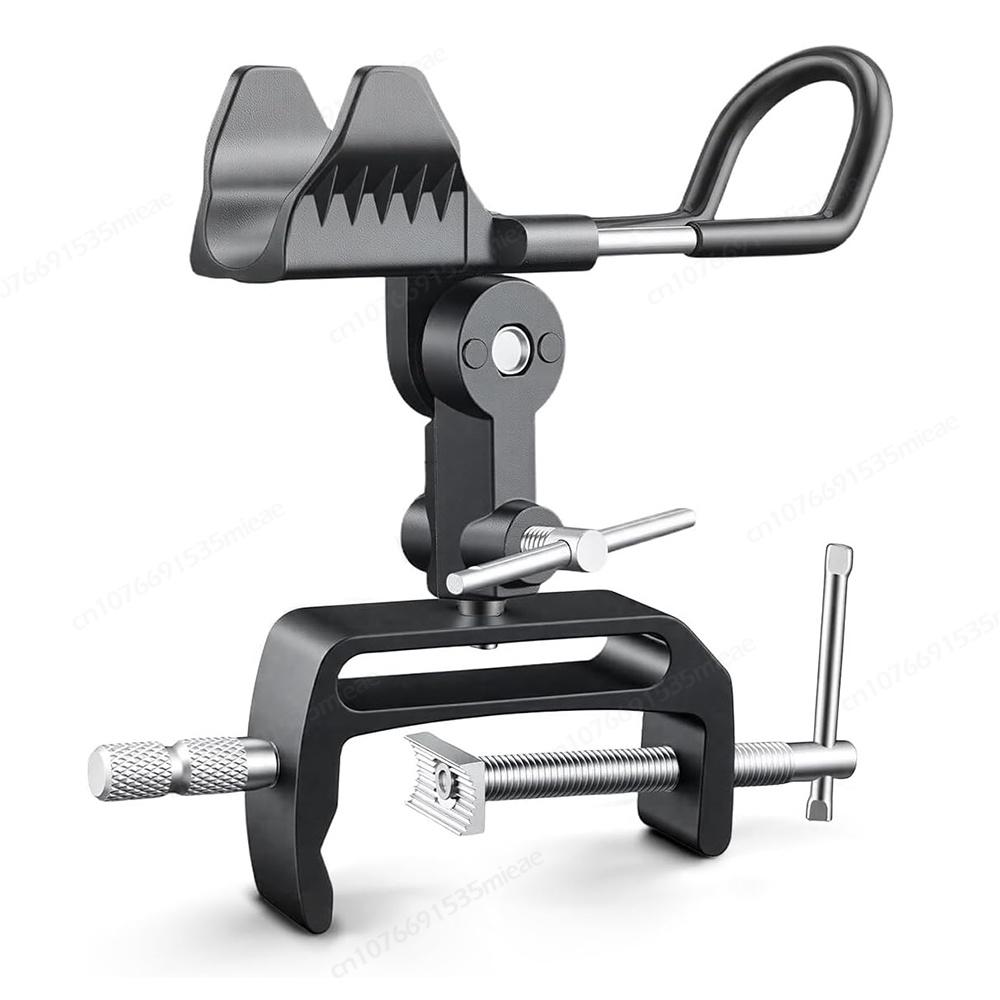 Pack Upgraded Boat Fishing Rod Holders Universal 360 Degree Adjustable AluminumFishing Rod Holder with Enlarge Clamp for Men