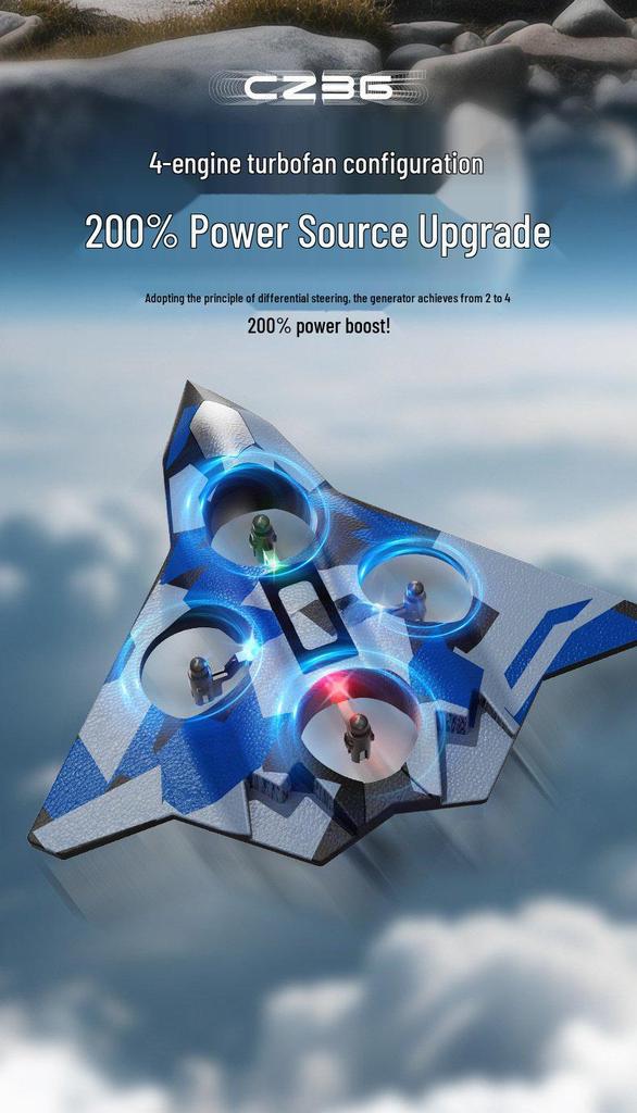 Cross-border Model Airplane Fighter: Durable Beginner Quadcopter Drone Remote Control Toy for Boys.