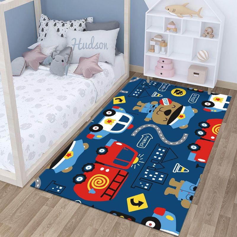 City Traffic Parking Carpet Cartoon Educational Children Play Mat Non Slip Rugs for Bedroom Decor Home Decoration Washable Rug