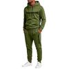 Men's Casual Graphic Print Hoodie and Sweatpants 2 Piece Set with Elastic Waist Straight Leg Pants