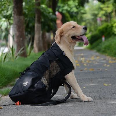 Prodyšný batoh pro velkého psa - Odolná nastavitelná venkovní turistická taška pro psa Perfektní pro velké Zlaté retrívry a Buldoky