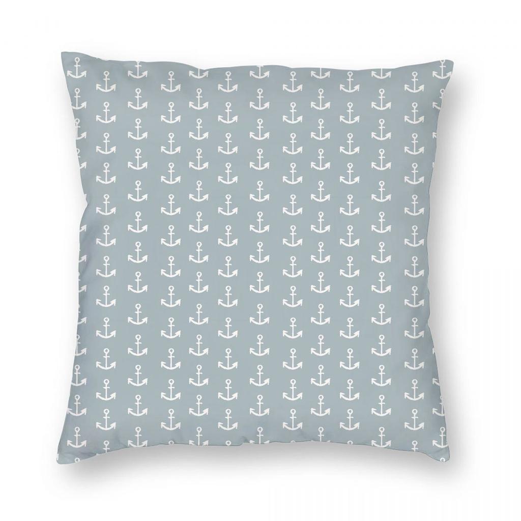 Sailboat Anchor Marine Printed Square Pillowcase Pillow Cover Cushion Throw Pillow for Home Bedroom Car