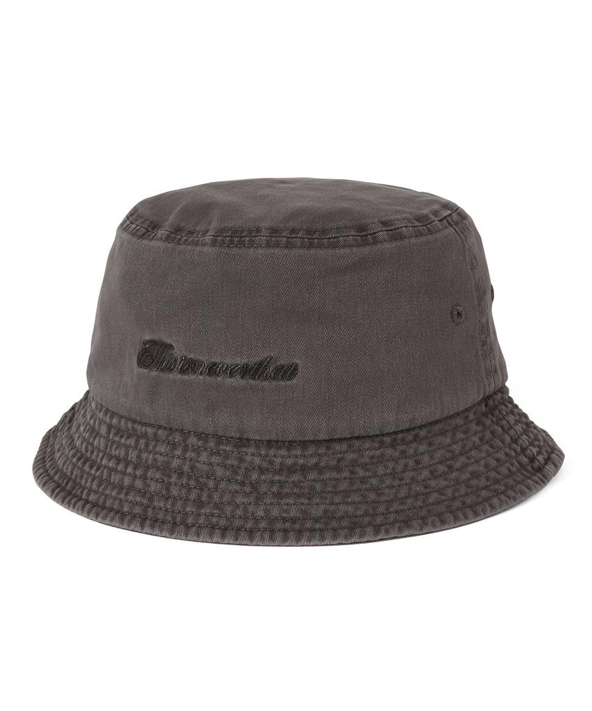 THISISNEVERTHAT Overdyed Sct-Logo Bucket Hat Charcoal