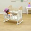 Baby Crib Miniature Small Bed for 1:12 Scale Dollhouses, Perfect for Role Play and Display Realistic Bassinet Furniture