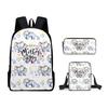 Iconic Kotaro Lives Alone Anime 3D Design 3pcs/Set pupil Learner Bags Everyday Laptop Everyday Backpack Sling Carry Tote Pencil Pouch