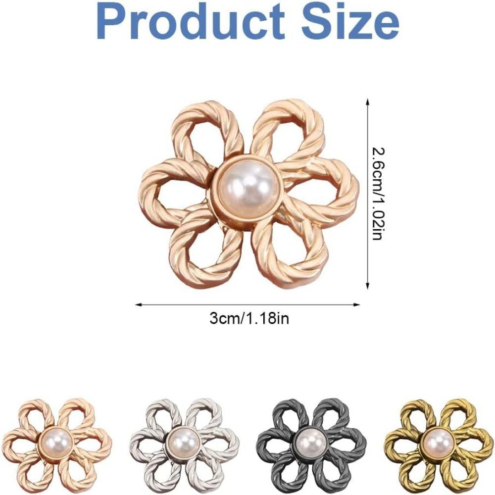 New DIY Tighten Waist Button Detachable Clip No Sewing Retractable Button Reduce Waist Flower Buttons Snap Clothing Accessories