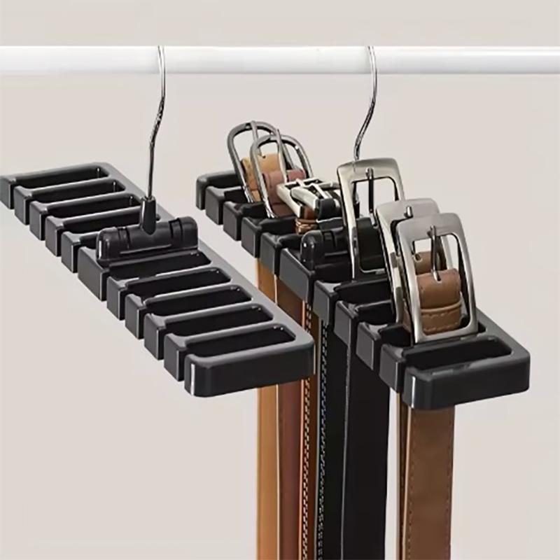 1pc Multi-Functional Belt Hanger Space-Saving Closet Organizer for Belts Ties Accessory Storage Durable Plastic Construction