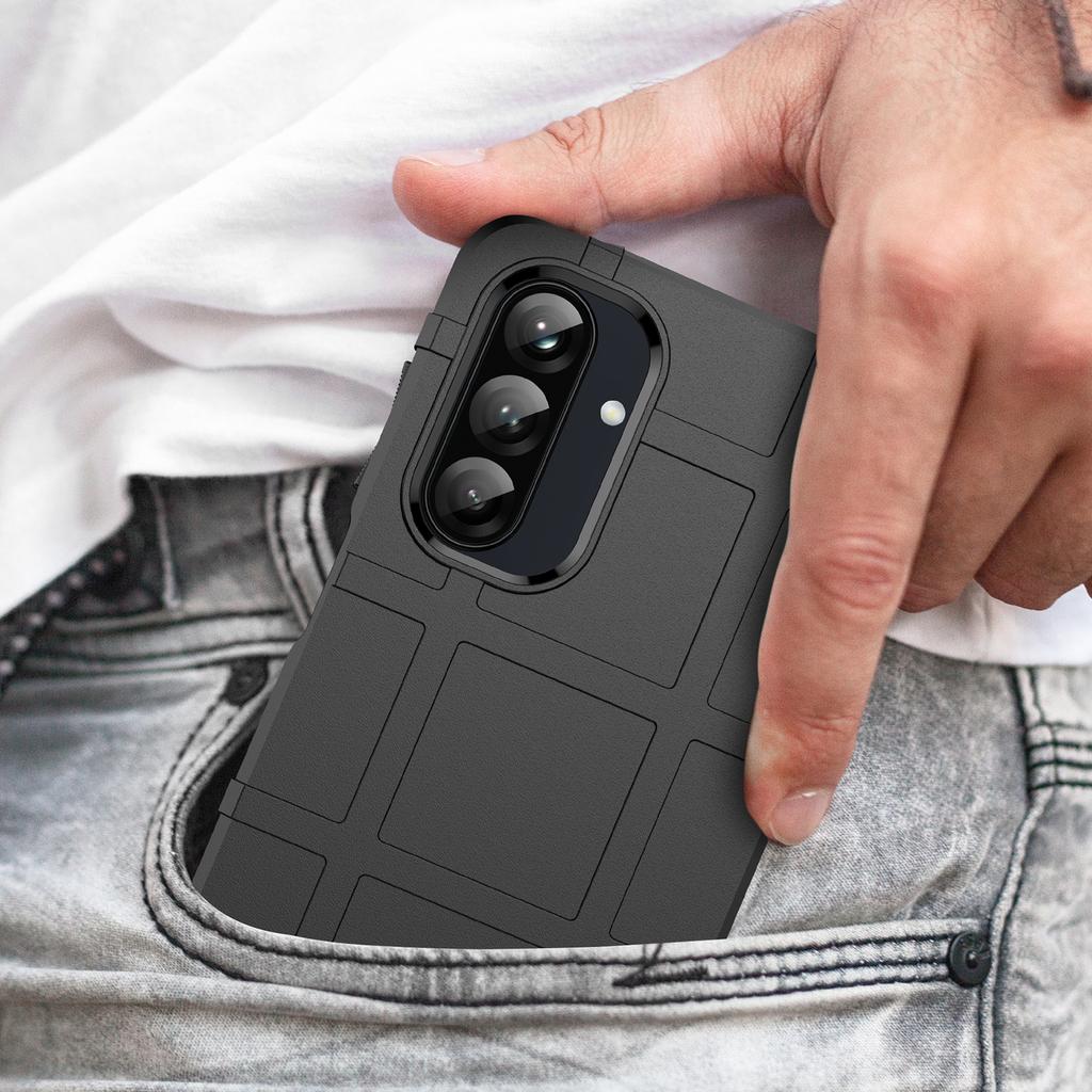 For Samsung Galaxy A26 5G Case Grid Design Soft TPU Scratch-Proof Phone Cover