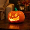 Halloween Pumpkin Lamp Orange Operated Light Decorative PVC JackO'Lantern for