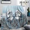 1Pc 2D FLAT Luxury Bow Print Flannel Blanket,High quality Comfortable for All Seasons,Home Decor,Warmth and Comfort,Perfect for Christmas Gifts