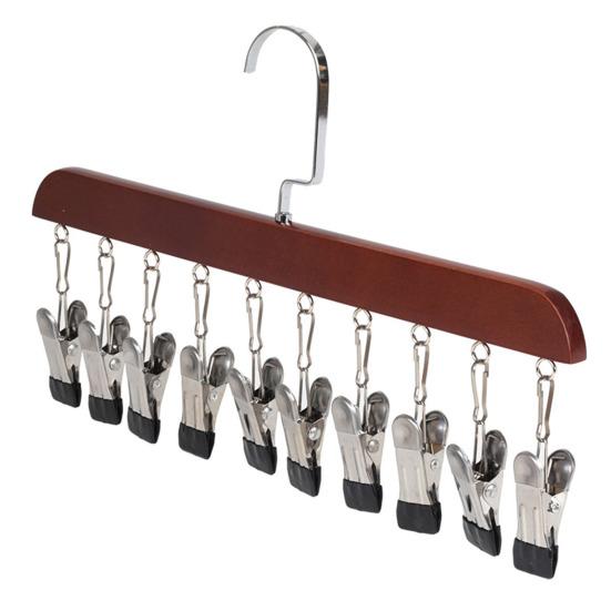 Clips Great Load Bearing Anti-slip Wardrobe Clothes Hanger Scarf Tie Clip Hanger