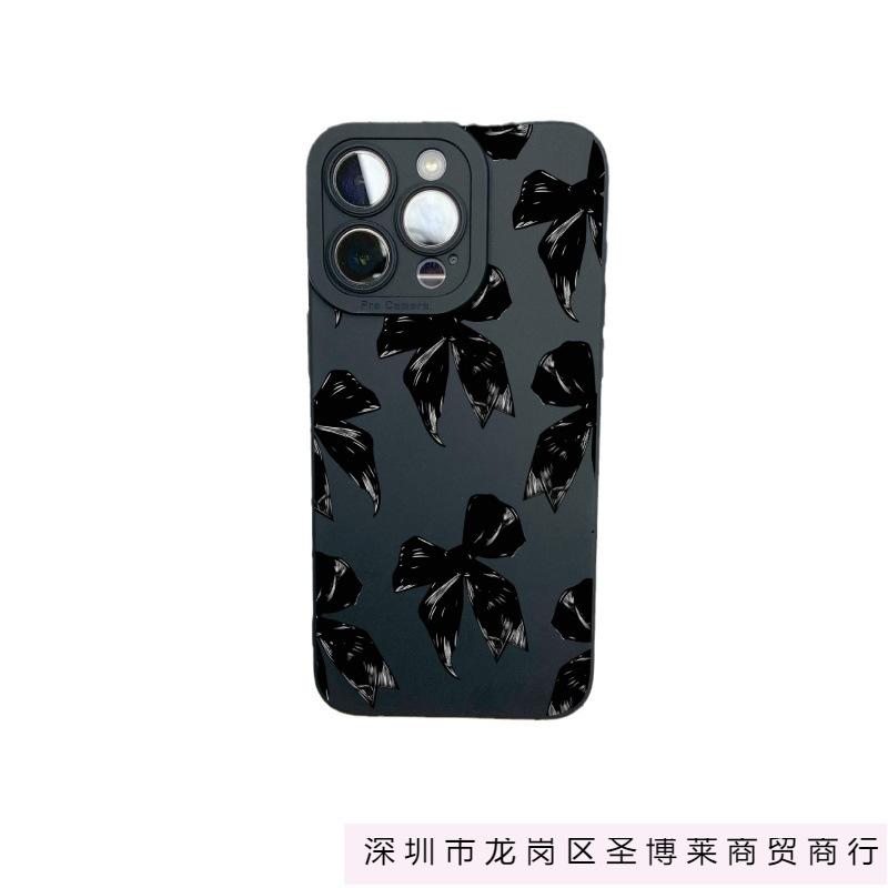 Black bow for Apple 15 mobile phone case iphone12promax set 14/13/11/XSMAX pupil eye 16