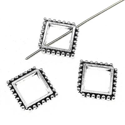 15 Pieces Spacer For Diy Jewelry Findings Hand Made Small Hole Spacers Beads 17x15x3mm Hole Size 1mm B13796