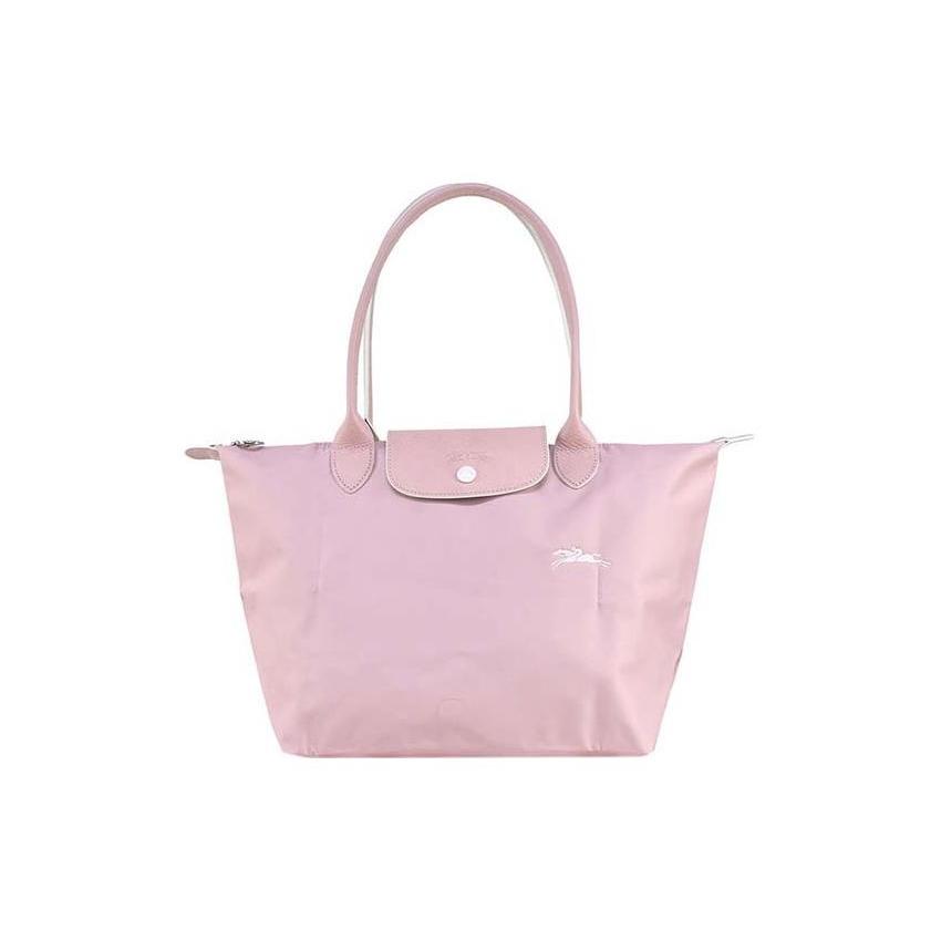 New LONGCHAMP Le Pliage Polyamide Canvas Fabric Canvas Bag Dumpling Bag One Shoulder Handbag Medium Size Women's Pink 2605619P36