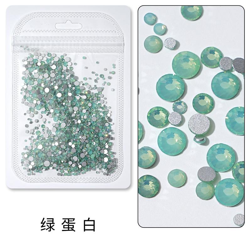 1440 buc, Un pachet întreg de manichiuri colorate, Diamante cu fund plat, Burghie din sticlă de cristal nu pot cădea de pe fund, Bijuterii cu diamante rotunde cu dimensiuni mixte.