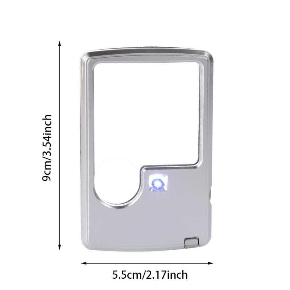 Portable Magnifier Loupe LED Light Reading Magnifier Card Magnifying Glass Jewelry Inspection