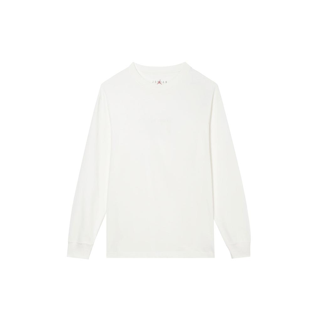 Jordan Wordmark Series Solid Color Comfortable Crew Neck Long Sleeve T-Shirt Men Tops Sail Legendary-Light-Brown FZ9753-133