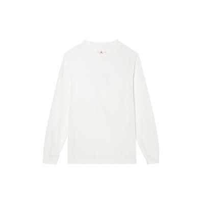Wordmark Series Solid Color Comfortable Crew Neck Long Sleeve T-Shirt Men Tops Sail Legendary-Light-Brown FZ9753-133