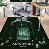 Prinzessin Mononoke Waldteppich für Spielzimmer Schlafzimmer Wohnzimmer Sofa Heimdeko Kinder Spielbereich Teppich Rutschfeste Bodenmatte